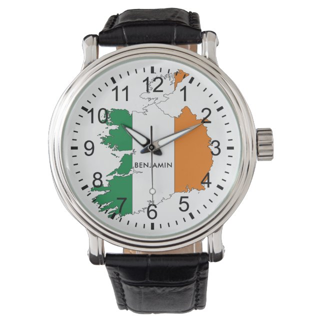 Irish Flag Personalised Watch (Front)