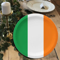 Irish Flag plates, party, sports, Ireland
