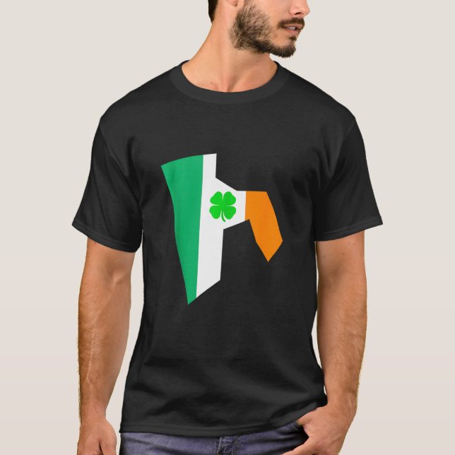 Irish Flag Rhode Island State St Patrick's Day T-Shirt (Front)