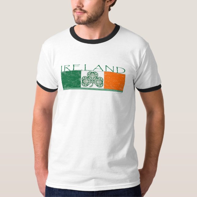 Irish Flag Ringer T-Shirt (Front)