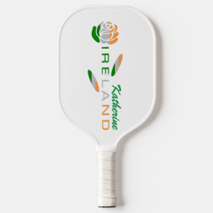 Irish Flag Rose Personalised Pickleball Paddle