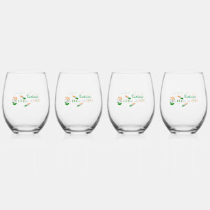 Irish Flag Rose Personalised Stemless Wine Glass