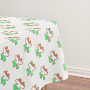 Irish Flag Shamrock Clover Cookie St Patrick's Day Tablecloth