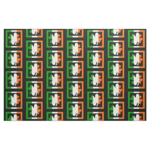 Irish Flag Shamrock Pattern Fabric