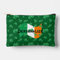 Irish Flag Shamrocks Celtic Font Personalised
