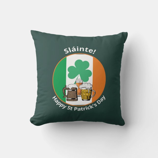 Irish Flag St Patricks Day Cushion (Front)