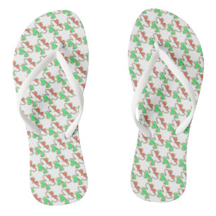 Irish Flag St. Patrick's Day Shamrock Sugar Cookie Jandals