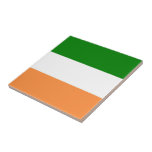 Irish Flag Tile<br><div class="desc">This design features an irish flag. It can be use for many projects such as a backsplash for an Irish pub or handmade decor. Show your pride with this tile.</div>