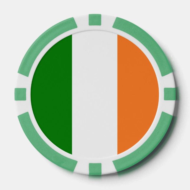 Irish Flag Total  Poker Chips (Front)
