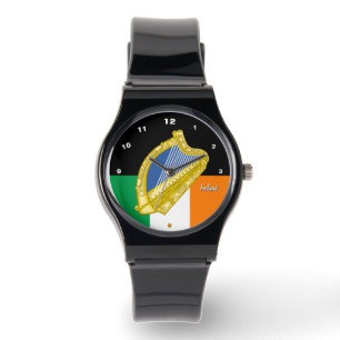 Irish Flag watch, Harp Emblem, Ireland /sports Watch
