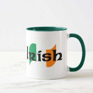 Irish Flag with Celtic Font Mug
