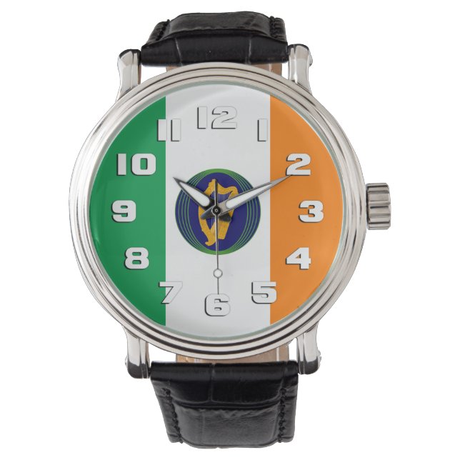 Irish Flag with Coat of Arms Watch (Front)