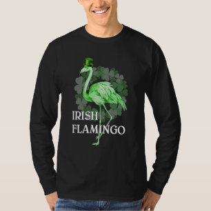 Irish Flamingo Shamrock Lucky Leaf Outfit for Patr T-Shirt