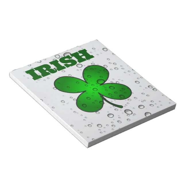 Irish Floating Clover Notepad (Angled)