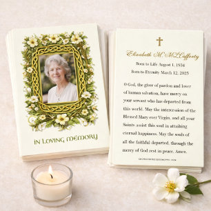 Irish Floral Celtic Memorial In Loving Memory