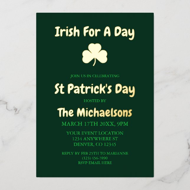 Irish For A Day (Front)