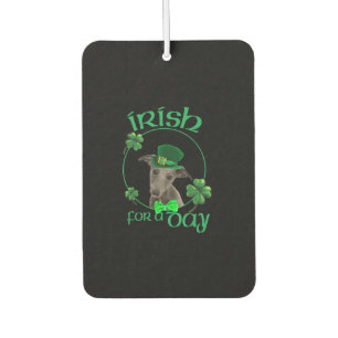 Irish For A Day Whippet Lucky Dog In Patrick Day Car Air Freshener