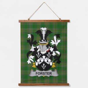 Irish Forster Coat of Arms Family Crest Hanging Tapestry