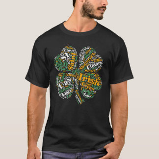 Irish Four Leaf Clover Shamrock Tee St.Patrick's D