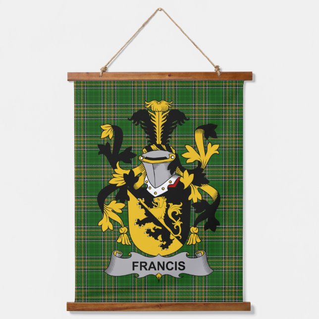 Irish Francis Coat of Arms Family Crest Hanging Tapestry (Front)