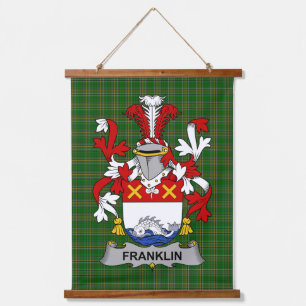 Irish Franklin Coat of Arms Family Crest Hanging Tapestry