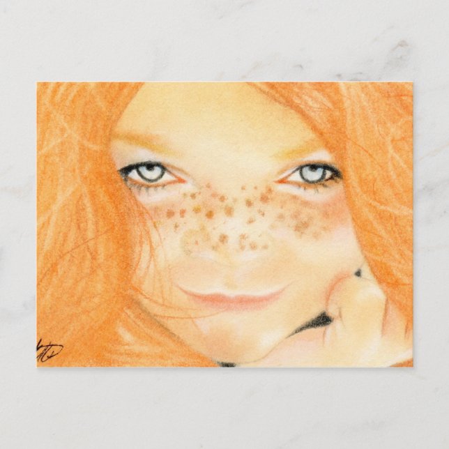 Irish Freckles girl Postcard (Front)