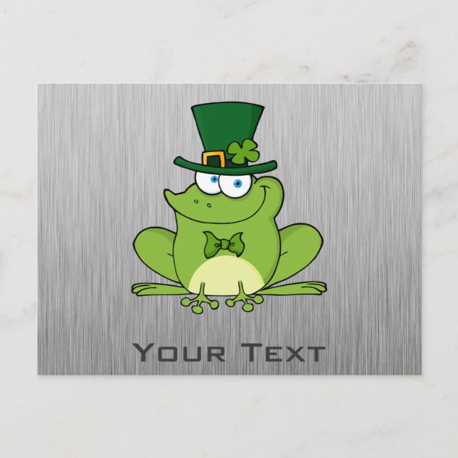 Irish Frog; Metal-look Postcard (Front)