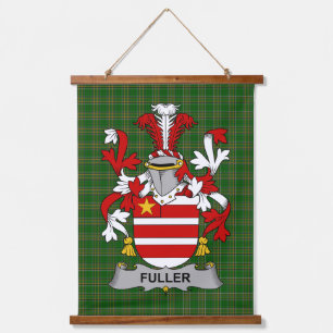 Irish Fuller Coat of Arms Family Crest Hanging Tapestry
