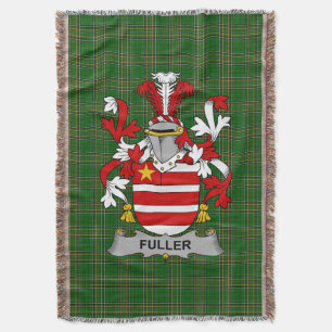 Irish Fuller Coat of Arms Family Crest Ireland Throw Blanket