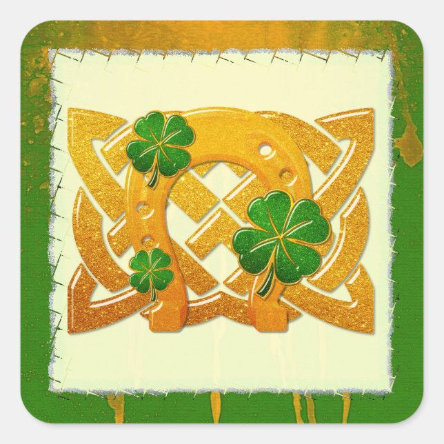 Irish Fun 3D Whimsey 2 Square Sticker (Front)