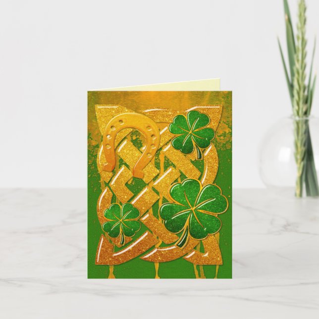 Irish Fun 3D Whimsey BLANK Stationary 2 Note Card (Front)