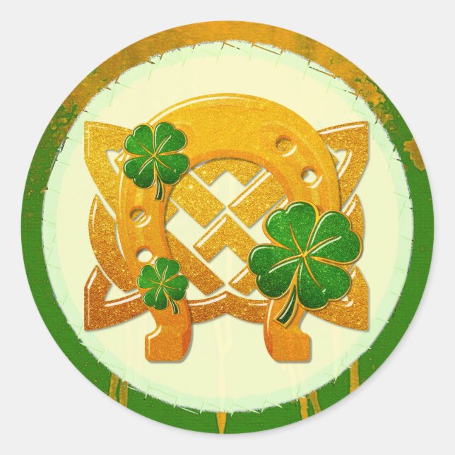 Irish Fun 3D Whimsey  Classic Round Sticker (Front)