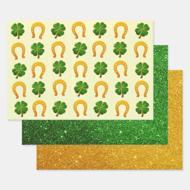 Irish Fun 3D Whimsey  Wrapping Paper Sheet (Set)