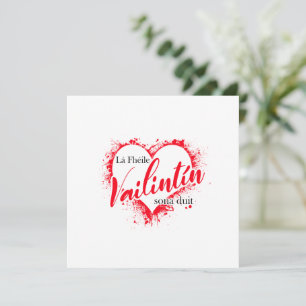 Irish Gaeilge Valentines Day Card