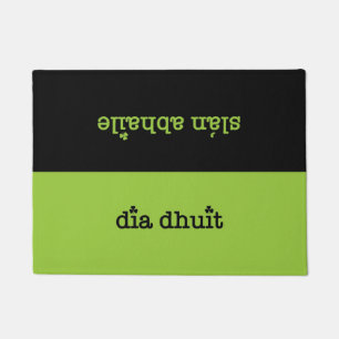 Irish Gaelic Hello and Goodbye Doormat