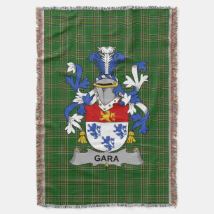 Irish Gara or O_Gara Coat of Arms Family Crest Ir Throw Blanket