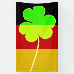 Irish German Flag Shamrock Clover St. Patrick Banner