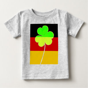 Irish German Flag Shamrock Clover St. Patrick Fun Baby T-Shirt