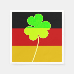 Irish German Flag Shamrock Clover St. Patrick Napkin