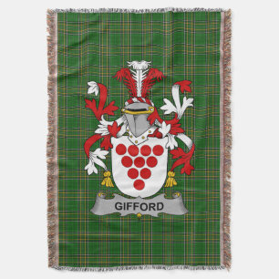  Irish Gifford Coat of Arms Family Crest Ireland Throw Blanket