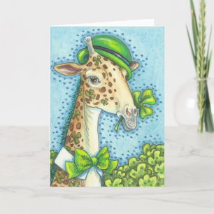 IRISH GIRAFFE ST. PATRICK'S DAY GREETING CARD