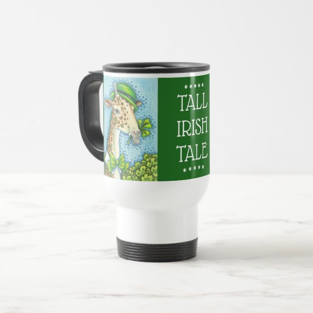 IRISH GIRAFFE ST PATRICK'S DAY TRAVEL COMMUTER MUG (Front Left)