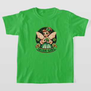 Irish Girl Fairy Green Shamrocks St. Patrick's Day T-Shirt
