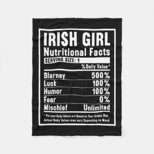 Irish Girl Nutrition Facts 1  Fleece Blanket
