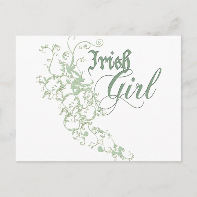 Irish Girl Postcard (Front)
