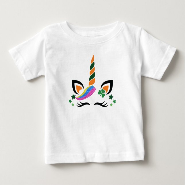 Irish Girl Unicorn Toddler Tee - Cute Baby Shirt (Front)