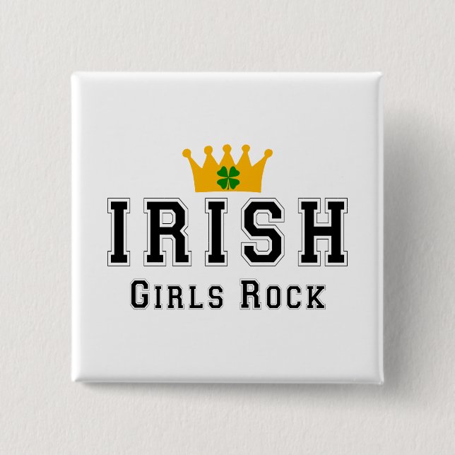 Irish Girls Rock 15 Cm Square Badge (Front)