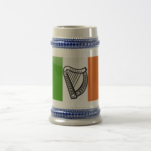 Irish glossy flag beer stein (Center)