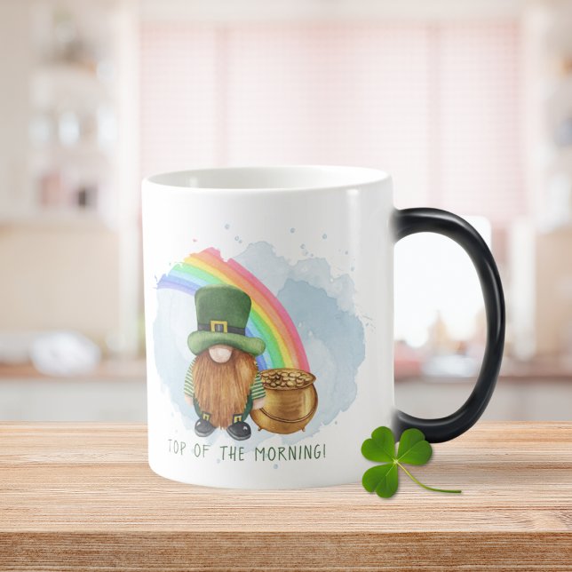 Irish Gnome Pot of Gold Custom St Patrick's Day Magic Mug (Irish Gnome Pot of Gold Custom St. Patrick's Day Magic Mug)