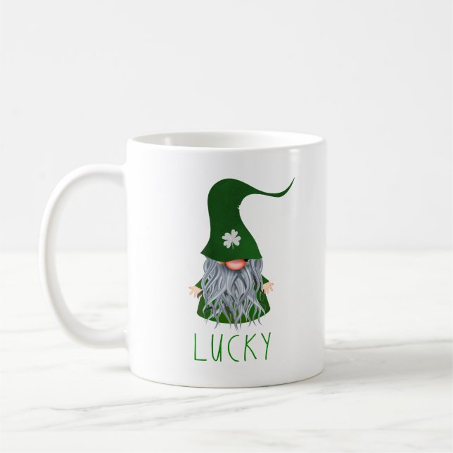 Irish Gnome St Patrick's Day Lucky Mug (Left)